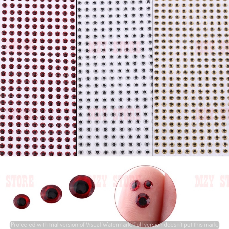 sticker mata 3D 25pcs eye lure pancing mata mainan boneka ikan