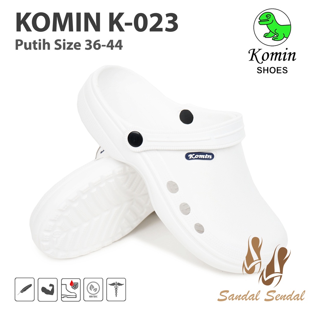 Sandal Selop KOMIN K-023 PUTIH - Sandal Perawat Ringan