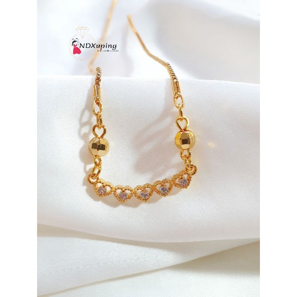 Kalung Xuping Motif Love Permata Cantik Wanita Simple N19042202