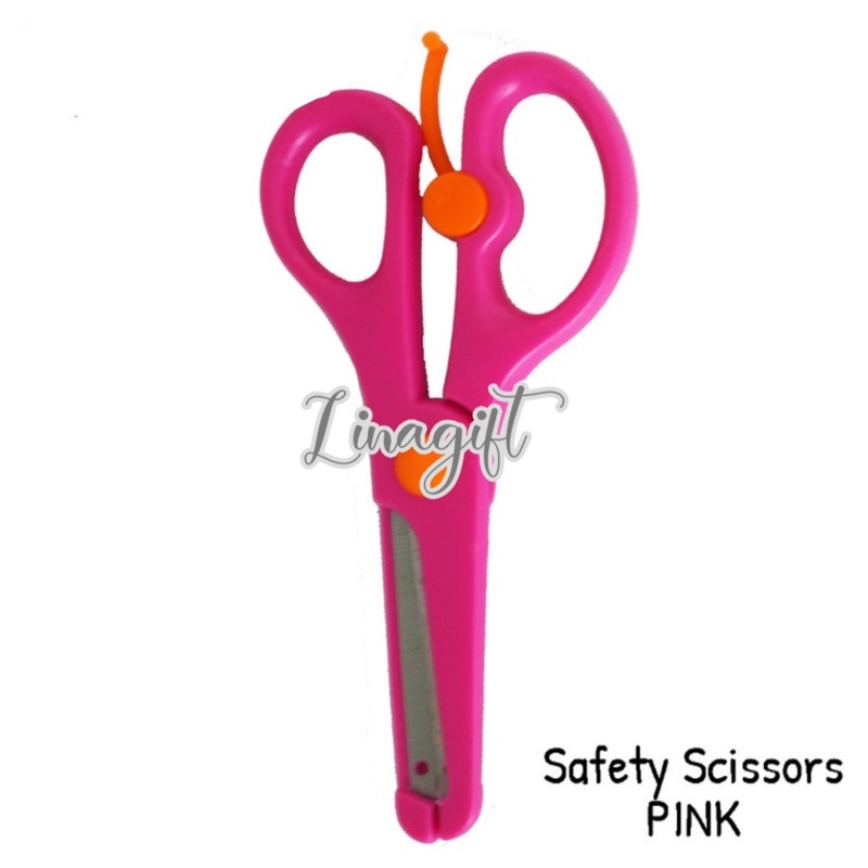 ( Ecer ) PLASTIC SAFETY SCISSOR - STAINLESS STEEL - GUNTING PLASTIK DG PENGAMAN STAINLESS ANAK MULTIGUNA - MEDIUM SIZE MURAH TAJAM TIDAK LANCIP AMAN - DIY PRAKARYA KERAJINAN TANGAN