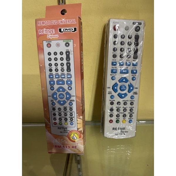 remote RETIVE Rm-179 RE  remot DVD player universal berbagai merek di indonesia