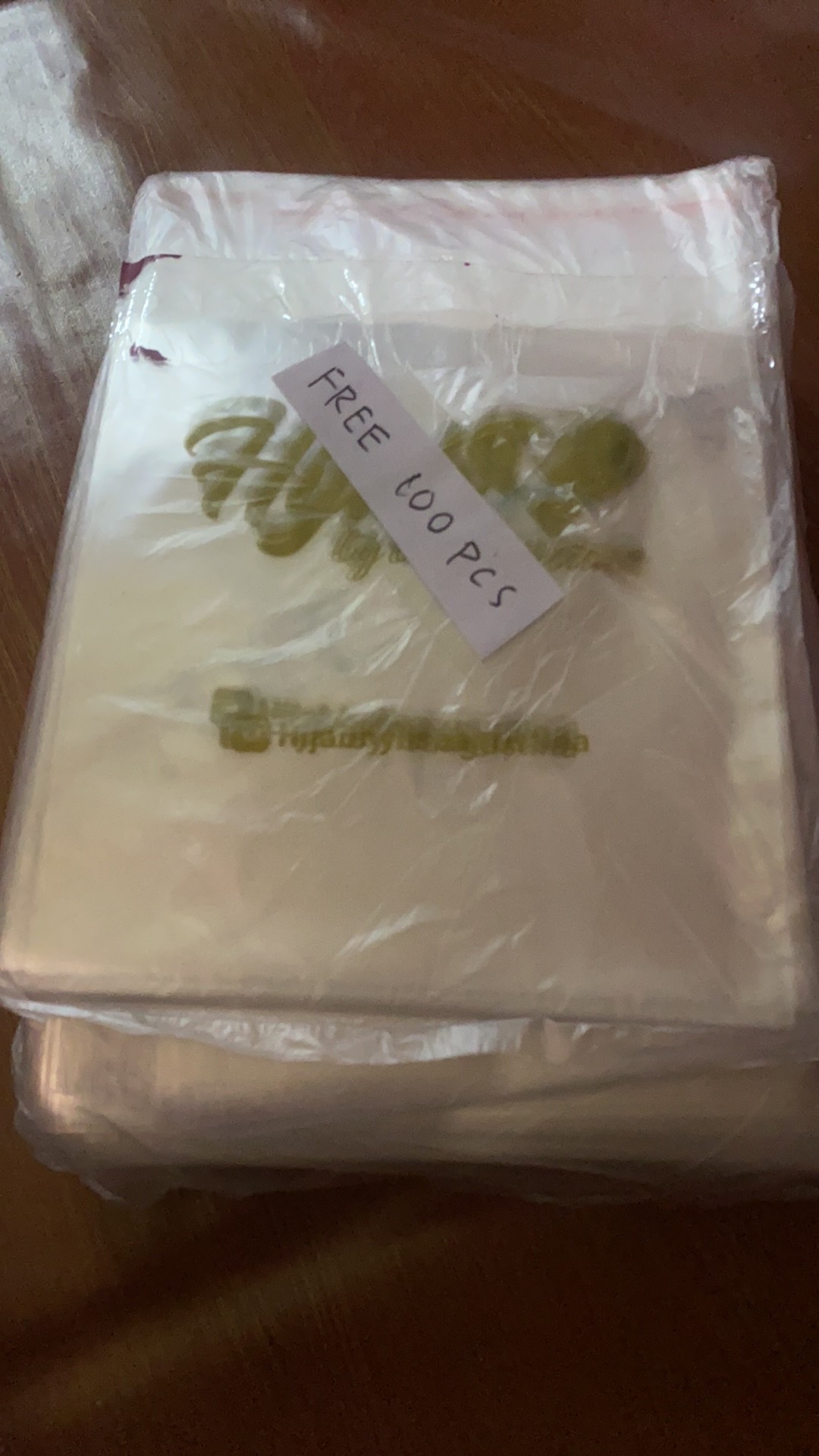 Sablon Plastik Opp Ukuran 20x25 Isi 100 Pcs Cocok Untuk Kemasan Hijab