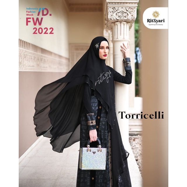 [RITZ SYARI] GAMIS SYARI TERBARU / DRESS SET PRINTING " TORRICELLI SET " By ritz syari