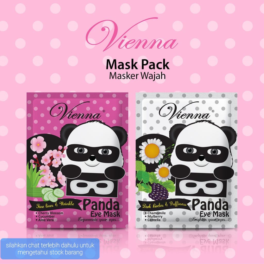 VIENNA PANDA EYE MASK FINE LINE - MASKER MATA PANDA SACHET LUCU