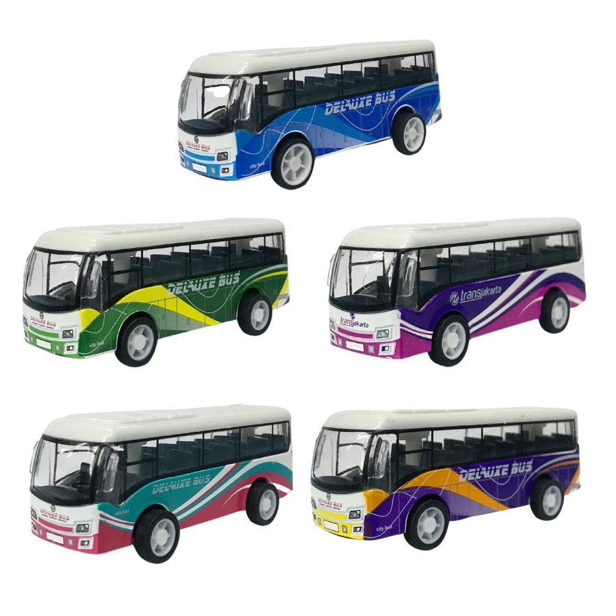 Mainan Bus Transjakarta Busway Ada Musik dan Efek Lampu Transjakarta bus isi 5 pcs