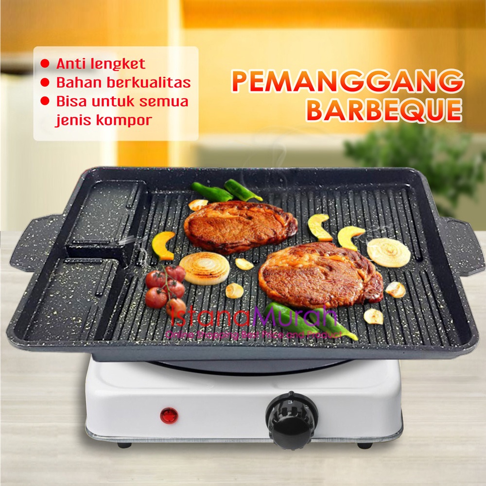 Jual Alat Memanggang BBQ Yakiniku Grill Pan / Barbeque Grill Pan happy