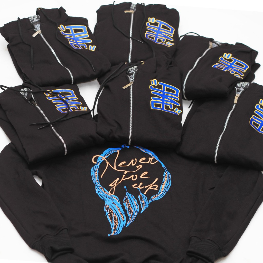 Jaket Pria Original Distro Bandung PSD Sweater Hoodie Keren Murah Grosir Pakaian Hitam Biru