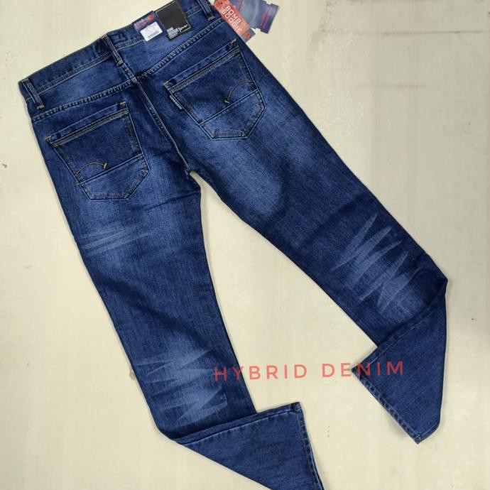 Celana Bombogie Original Asli Jeans Panjang Pria Cowok Standar Reguler - Biru Black, 31