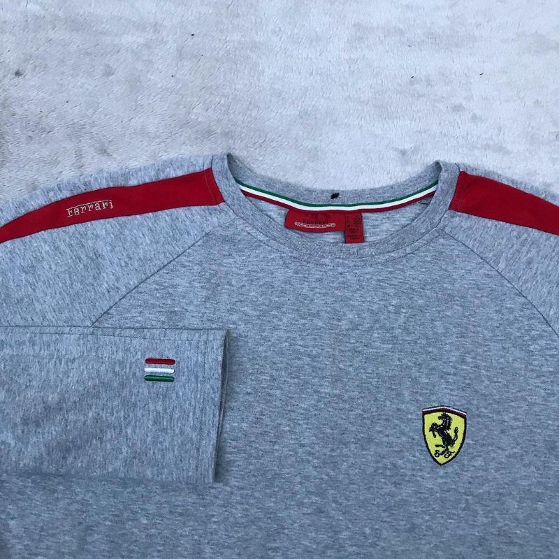 long sleeve Ferrari second brand/kaos ferrari second branded