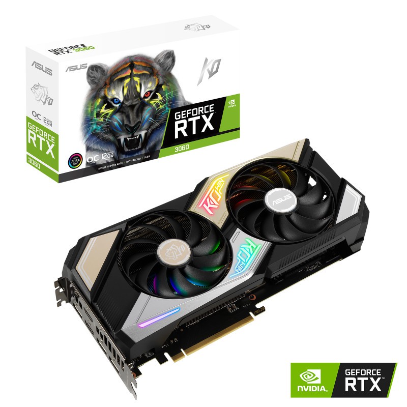 Vga Asus RTX 3060 KO Gaming OC 12GB - Asus Geforce RTX 3060 OC 12GB KO - RTX3060 12GB