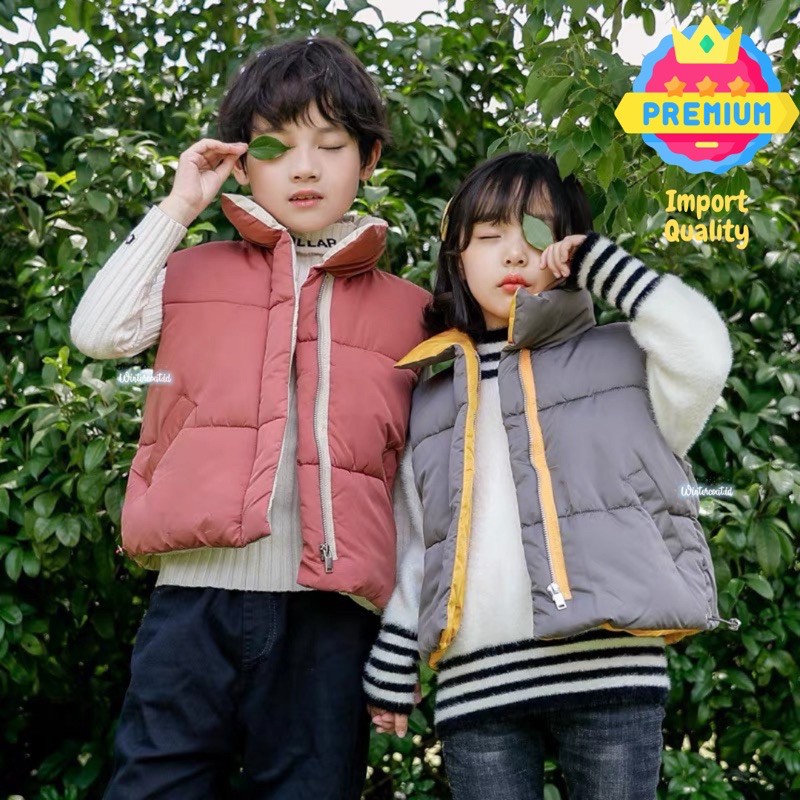 Padding vest kids rompi winter anak Arya musim dingin padded jacket jaket hangat cewek cowok import