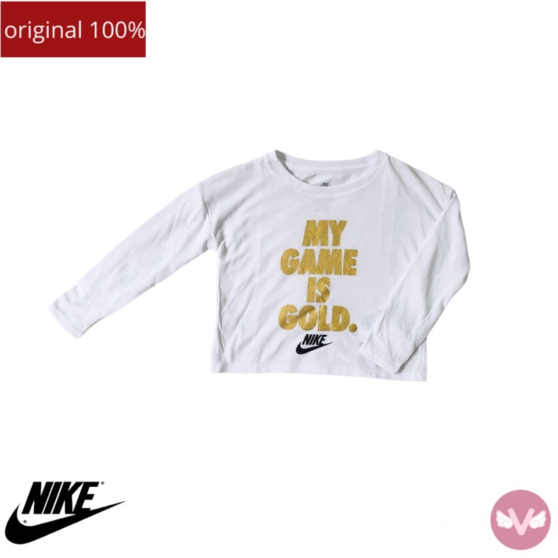 Baju Nike Baby kids / Baju atasan Nike Anak / Baju Nike white gold Baju anak perempuan Nike / Baju a