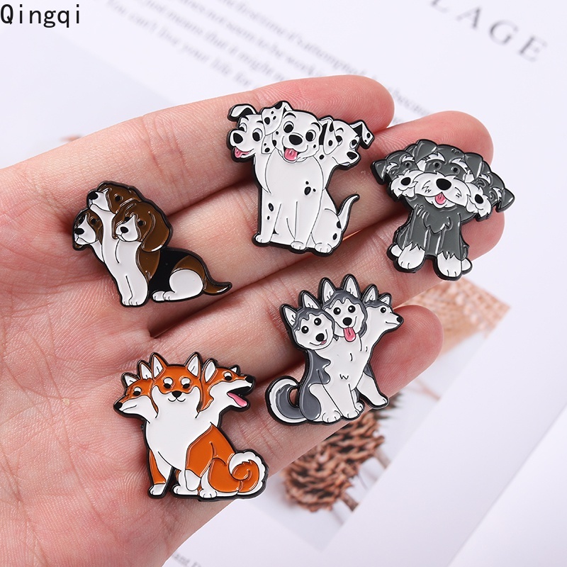 Bros Pin Enamel Bentuk Anjing Akita Shiba Inu Untuk Pria Dan Wanita