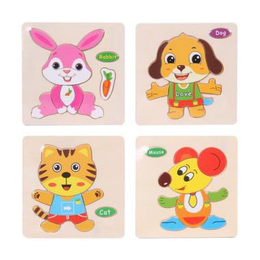 Mainan Puzzle Kayu Anak Aneka Motif Banyak Pilihan Bentuk - Mainan Bayi Anak Melatih Kecerdasan - Mainan Kayu Puzzle - Mainan Anak