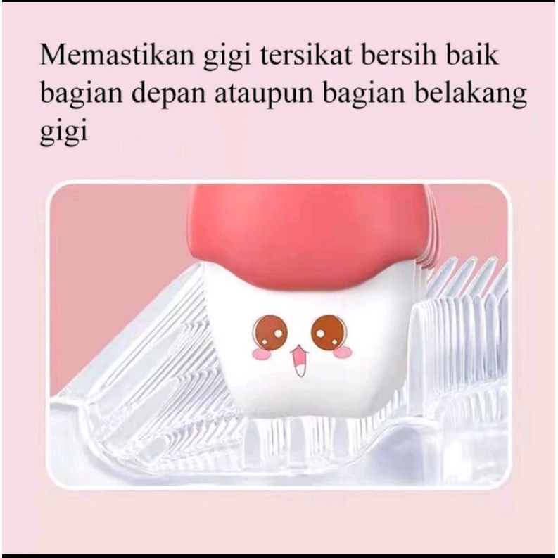 Sikat Gigi Anak Bentuk U Bahan Silikon Training Toothbrush Type U