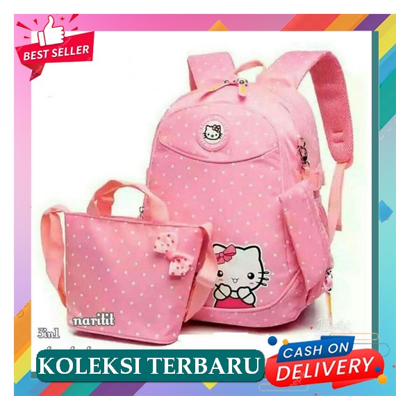 Tas Ransel Anak Perempuan Tk Dan Sd Motif Hello Kitty Terbaru Bacpack Tas Ransel Pop It Anak Fashion