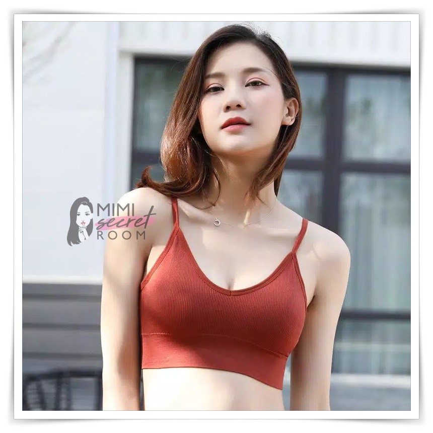 ❤ MIMI ❤ Bra Sport Push Up Gaya Korea Elastis Untuk Wanita