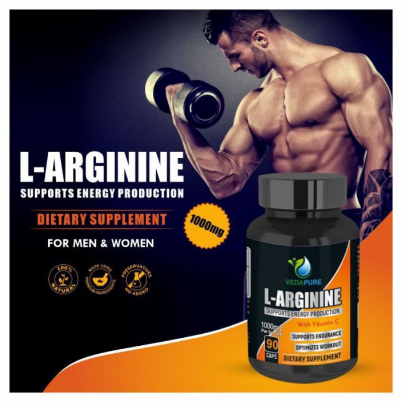 Suplemen Otot Pria Wanita L-Arginine Supports Energy Production Original