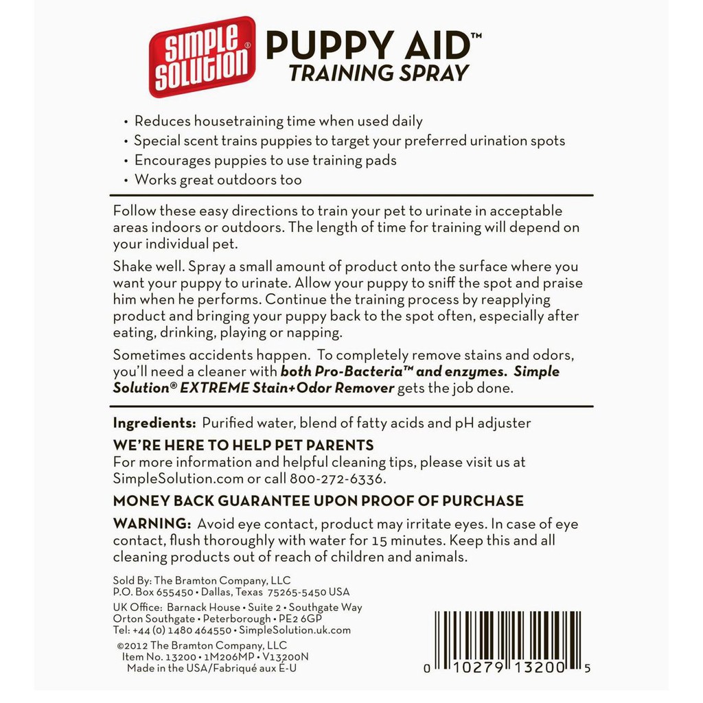 SIMPLE SOLUTION Puppy Aid Attractant 473ml Melatih Anak Anjing Kencing Puppy Trainer Training