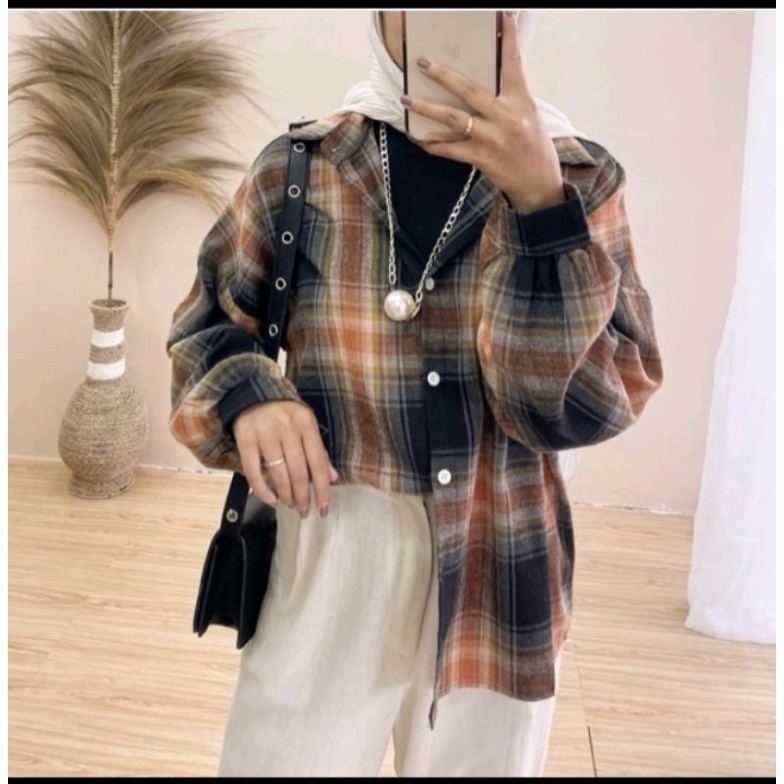 KEMEJA WANITA CARROT KOTAK   KEMEJA CARROT SHIRT