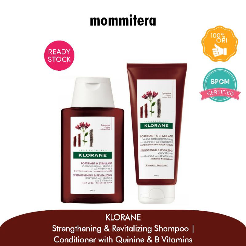 Klorane Strengthening Revitalizing Shampoo And Conditioner With Quinine B Vitamins 200ml Shopee Indonesia