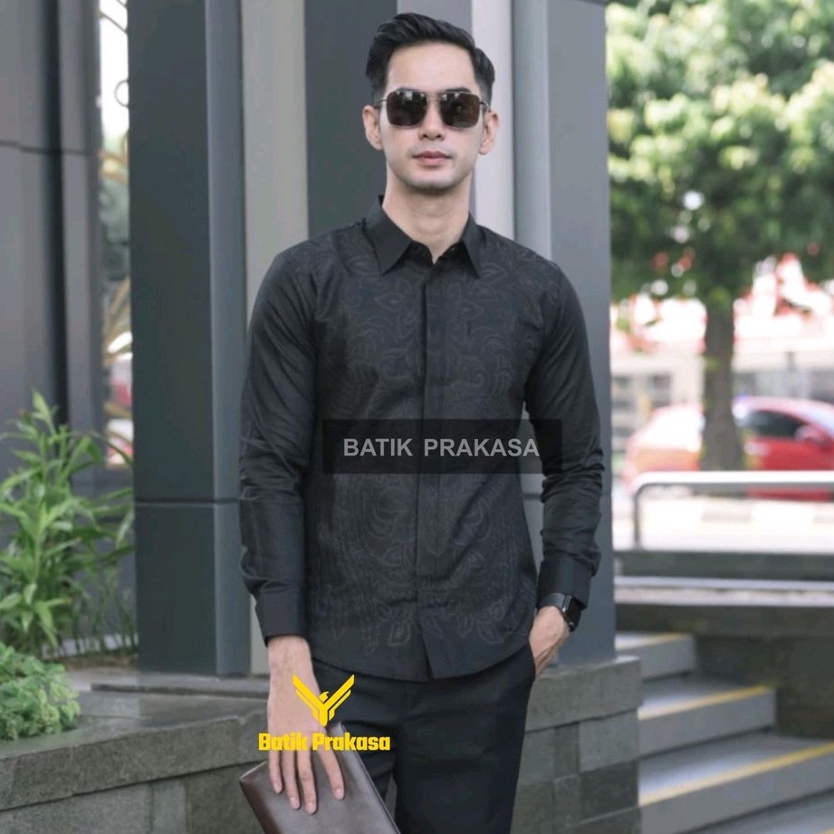 Kemeja Batik Prakasa Motif Jiwatrisna Slimfit Lengan Panjang Batik Solo