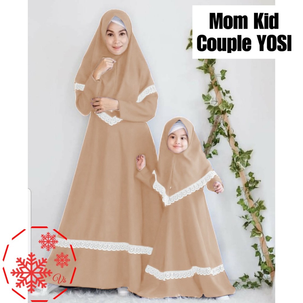 GAMIS MUSLIM COUPLE  YOSI / GAMIS IBU DAN ANAK / GAMIS KEKINIAN / GAMIS MAXI PASANGAN