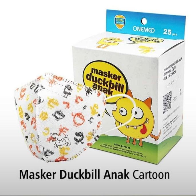 9u❈Promo MASKER ANAK MEDIS ONEMED DUCKBILL 3 PLY UNTUK ANAK 2-10 TAHUN 1 KOTAK ISI 25 PCS 72