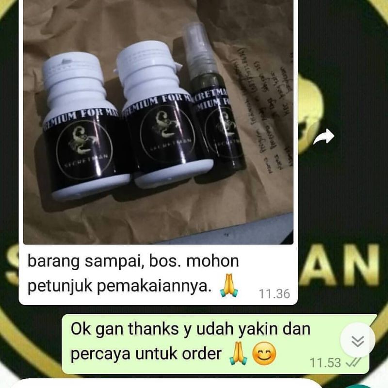 SECRETMAN PAKET IZEE // ISI 20 KAPSUL + 1 BOTOL OIL 50ML