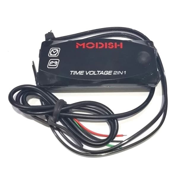 Voltmeter + Jam Motor Modish Waterproof 6646