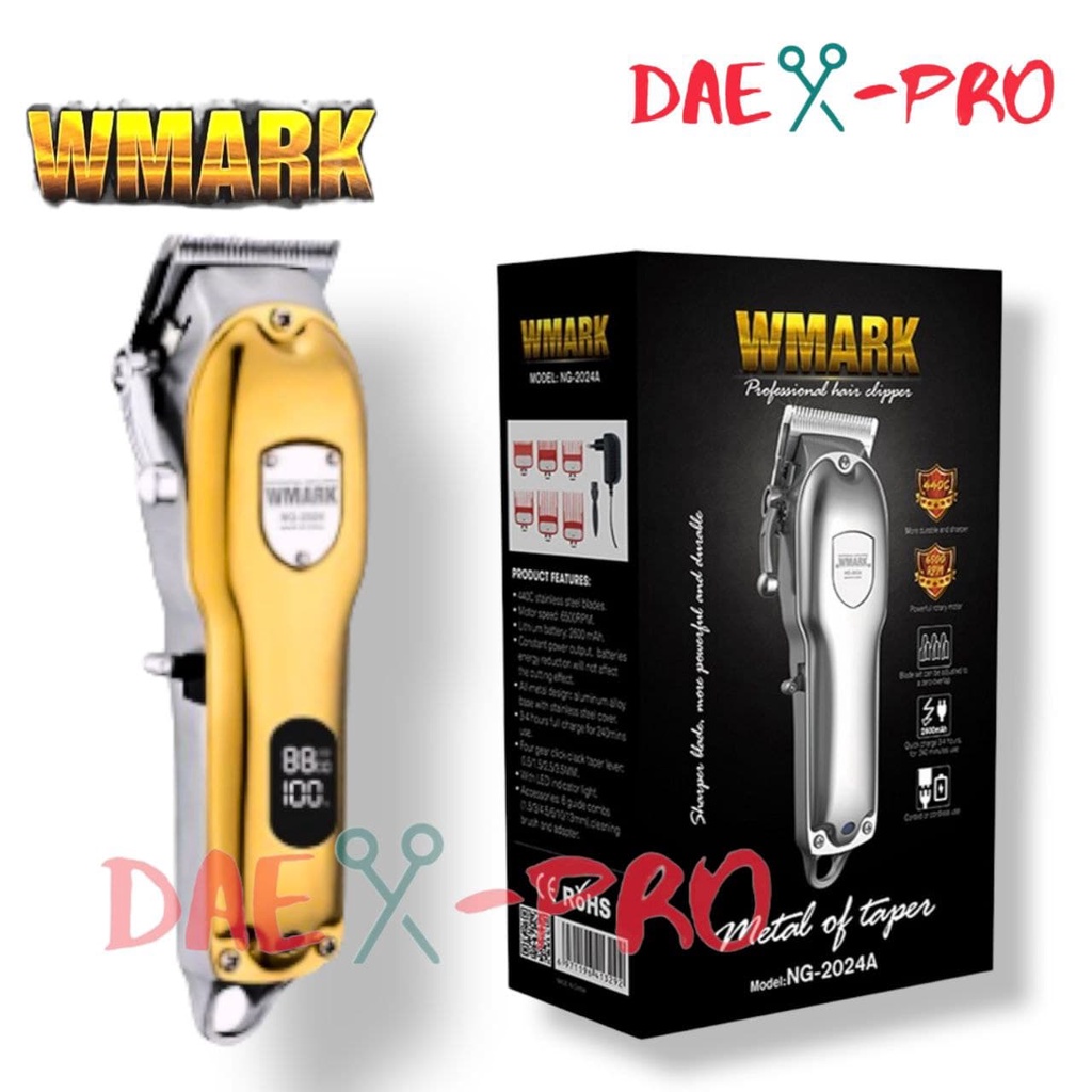 Wmark 2024b Hair clipper full metal mesin cukur rambut wmark  ng 2025b cordless / wmark 108 / ng 202