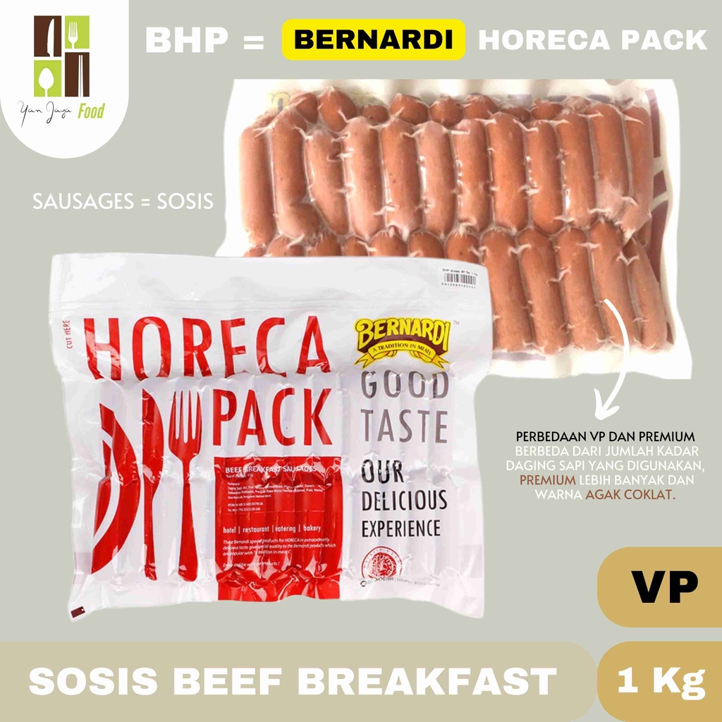 BERNARDI HORECA PACK BREAKFAST SAUSAGES SOSIS  BEEF BREAKFAST VP 1 KG