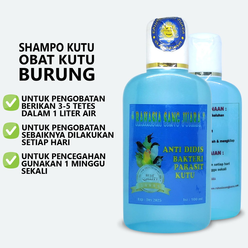 SAMPO KUTU BURUNG OBAT KUTU BURUNG MENGATASI DIDIS PADA BURUNG DISEBABKAN BAKTERI DAN PARASIT