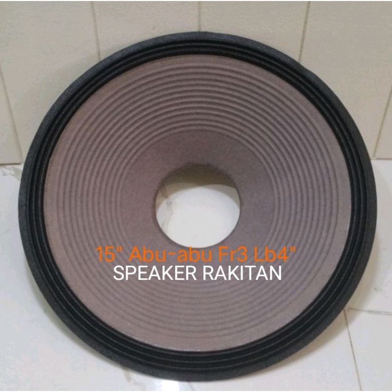 Daun Speaker 15 inch Lubang 4 inch Abu-abu .2pcs