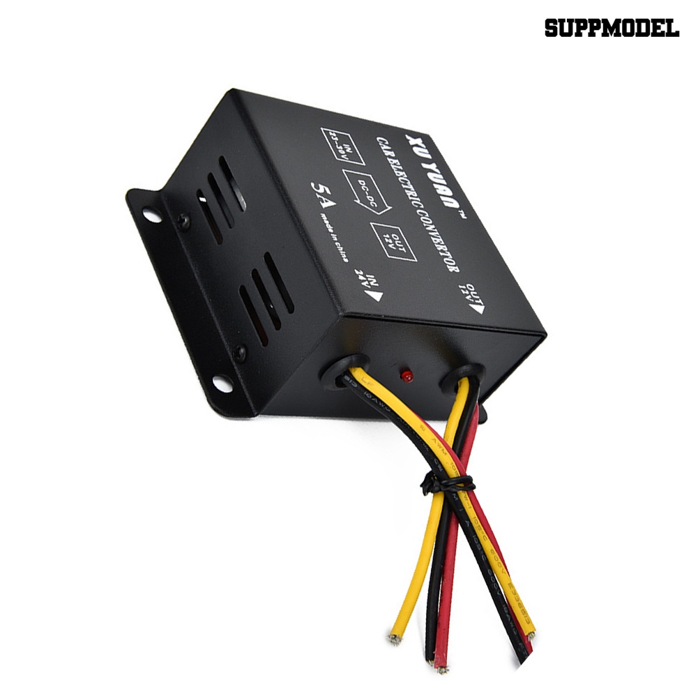 Adapter Konverter Power Supply Step Down 5A 24V Ke 12V Untuk Mobil