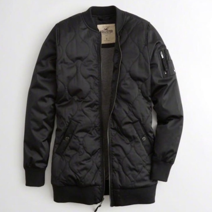 jaket wanita HOLLISTER longline bomber jacket original