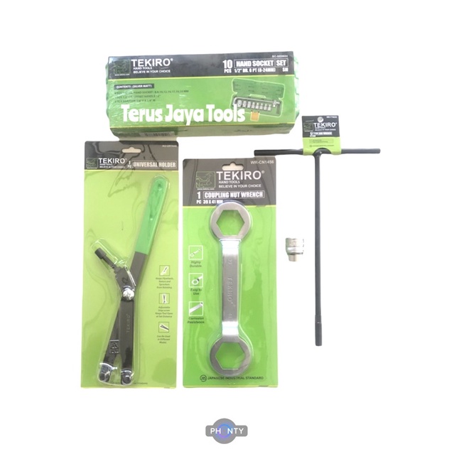 PAKET Tekiro KOMPLIT Treker CVT + Kunci 39x41 + Kunci T 8mm + Mata Sok Set 10 Pcs + Mata Sok 22 MM