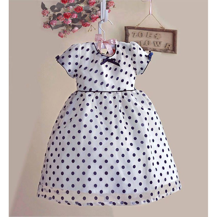 DRES ANAK ZOE 14159-5 DRES PESTA ANAK POLKADOT