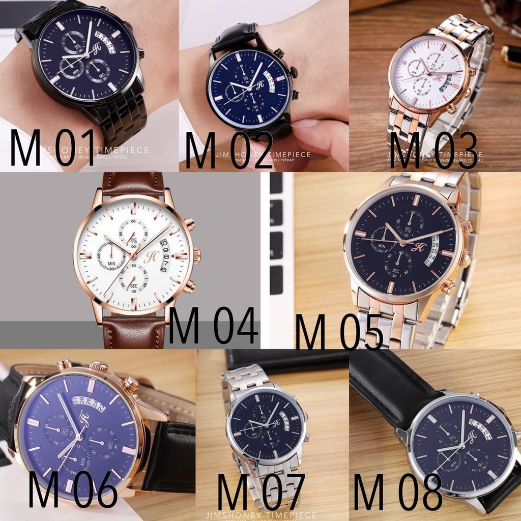 ORIGINAL JIMSHONEY JT8036 JAM TANGAN PRIA  JAM TANGAN COWO FREE BOX