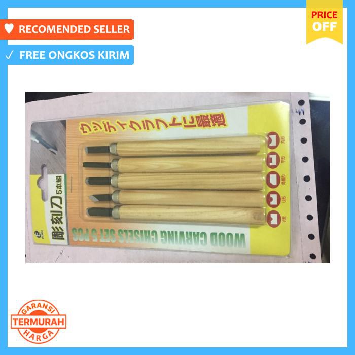 

Penggaris - Wood Carving Tools Set Isi 5 Lino Cut Tools / Cukil Kayu / Pahat Ukir - Alat Tulis