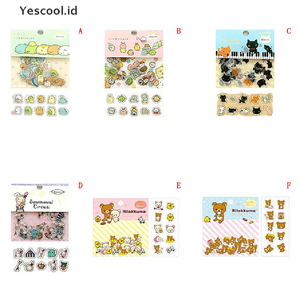 Stiker Desain Hewan Sumikko Gurashi 80s Gaya Jepang Untuk Tas Scrapbooking