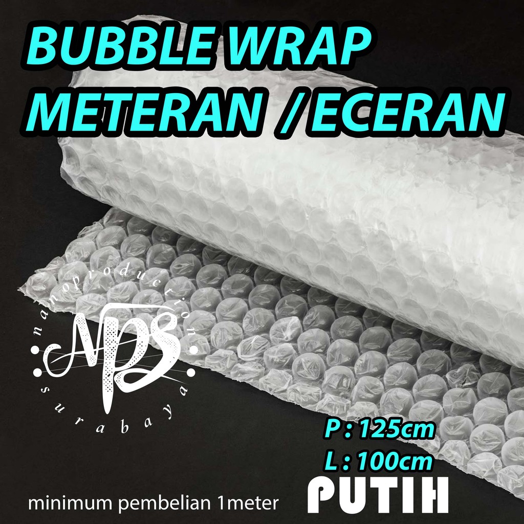 

Bubble Wrap Meteran/ Bubblewrap Eceran/ Buble Wrap / Bublewrap Panjang 125cm x Lebar 100cm