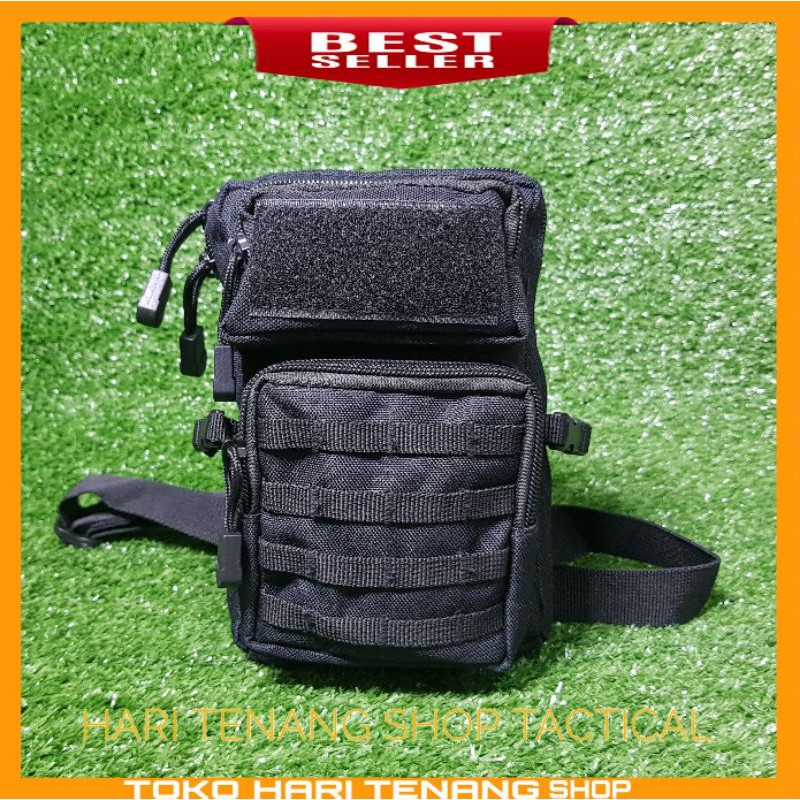 TAS SELEMPANG HP TAS PINGGANG MINI HITAM KODE 231