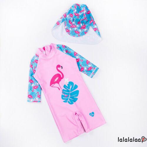 Laa new Baju  Renang  One Piece Motif Flamingo  untuk Anak  