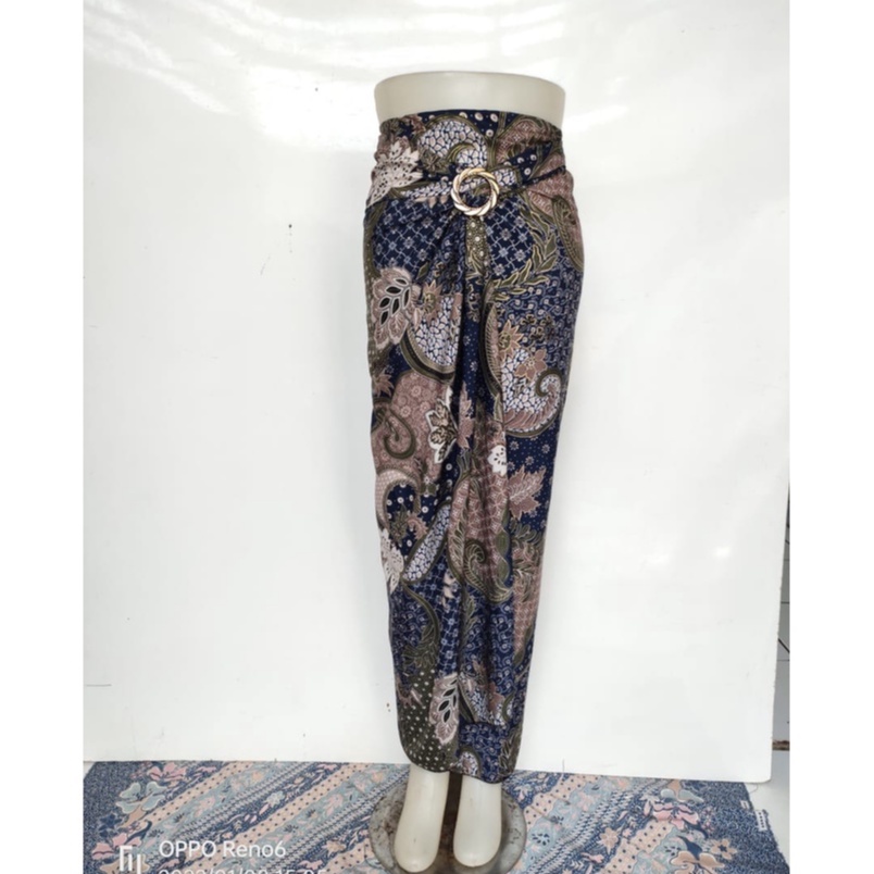 ROK LILIT INSTAN JEIVA REMPEL MAXI BATIK WANITA / ROK BAWAHAN KEBAYA / ROK LILIT BATIK WANITA-atta navy