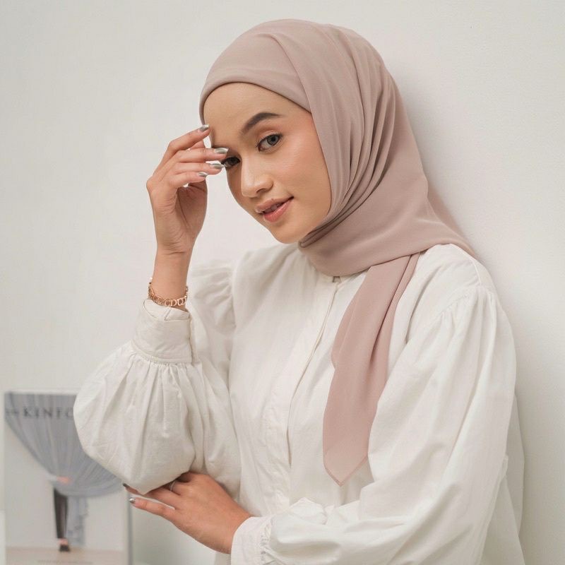 Segi Empat Instan Malay / Hijab Segitiga Melayu / Hijab Malay Cerutty Premium