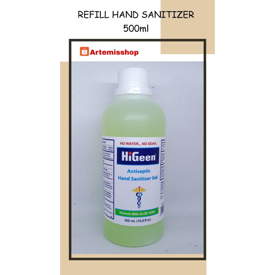ANTI VIRUS [REFILL] Hand Sanitizer Higeen kemasan isi ulang 500ml / dettol ORIGINAL