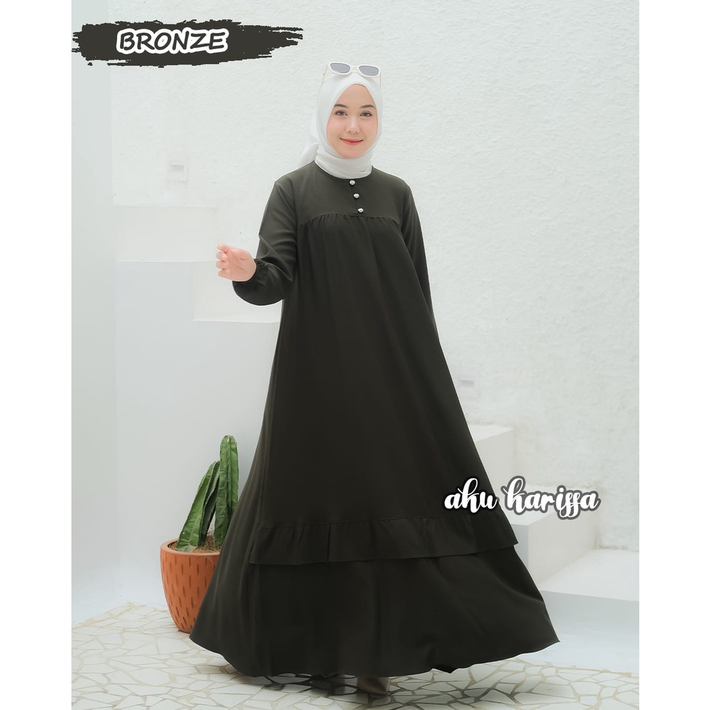 GAMIS RIYANI LATISYA AKU KARISSA TERBARU MODEL REMPEL DAILY DRESS TERNYAMAN