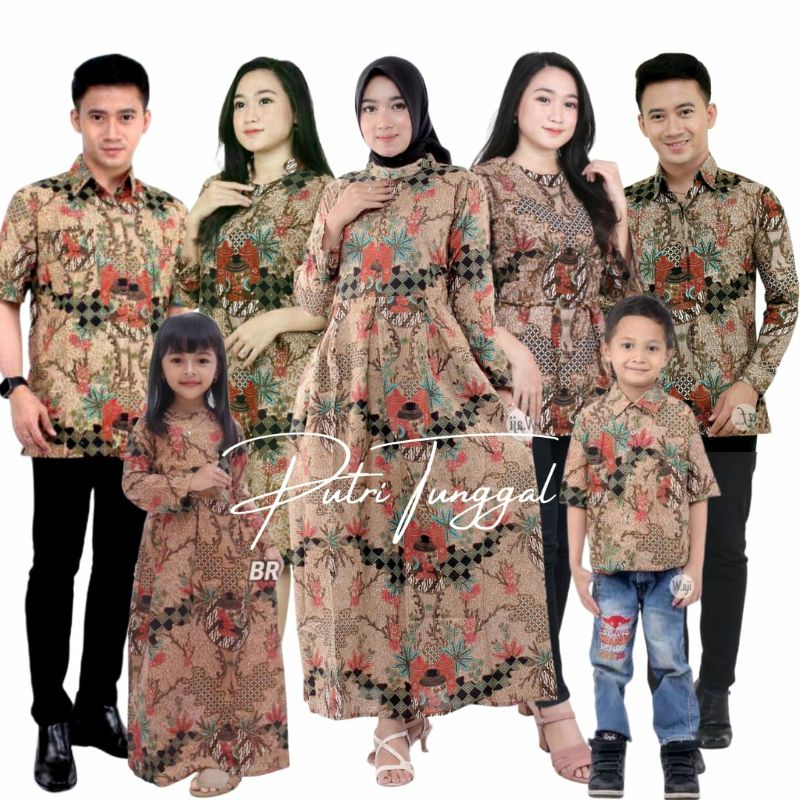 [FREE HIJAB] Batik couple keluarga sarimbit batik modern terbaru motif TOPLES