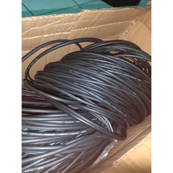 kabel awg 12 seri PV1-F jual per/50meter kabel bagus warna hitam